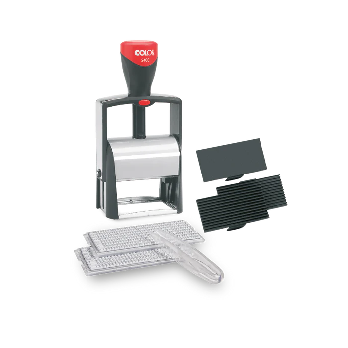 COLOP 2400 SET WITH EXHANGEABLE PLATES | DIY Stamp | Self Inking Stamp