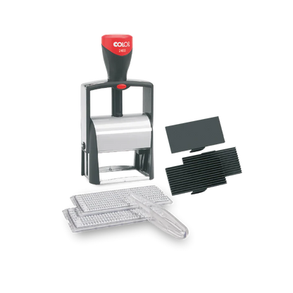 COLOP 2400 SET WITH EXHANGEABLE PLATES | DIY Stamp | Self Inking Stamp